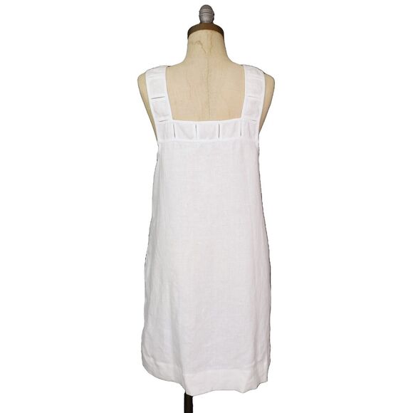 MADEWELL Embroidered Tank Mini Dress 8 Linen Eyelet White Square Neck NWT B28 - Picture 4 of 7